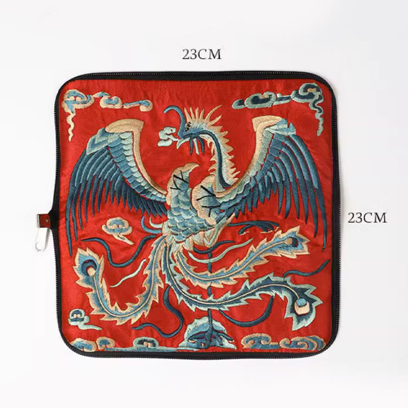 Handtasche mit Stickerei „Mythisches Tier“ | Phönixdrache Qilin 23 cm