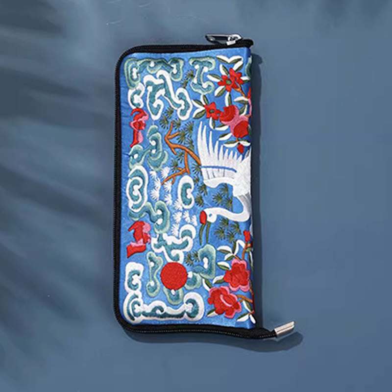 Handtasche mit Stickerei „Mythisches Tier“ | Phönixdrache Qilin 23 cm