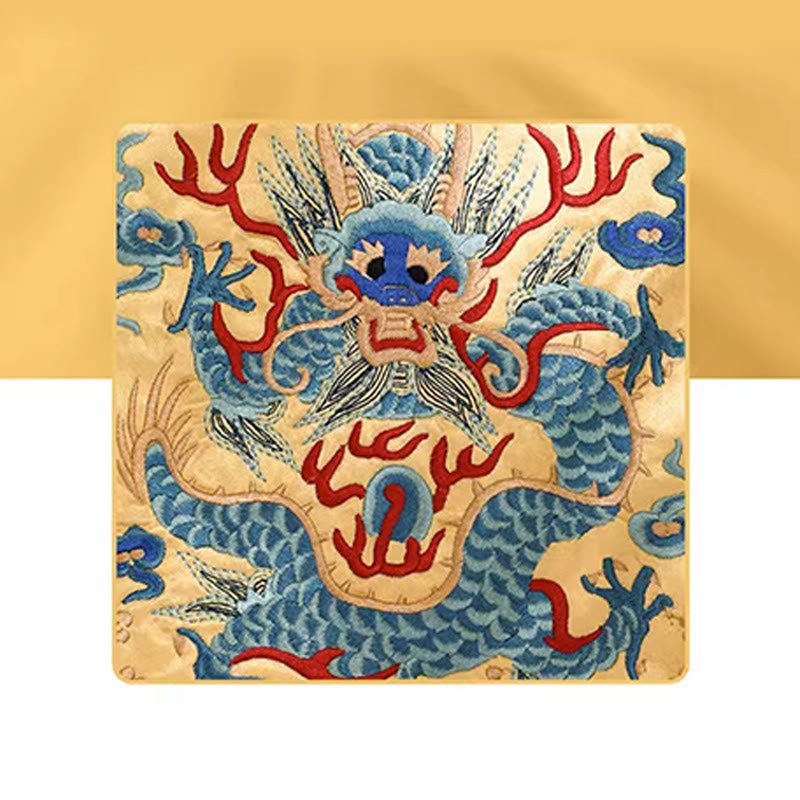 Handtasche mit Stickerei „Mythisches Tier“ | Phönixdrache Qilin 23 cm