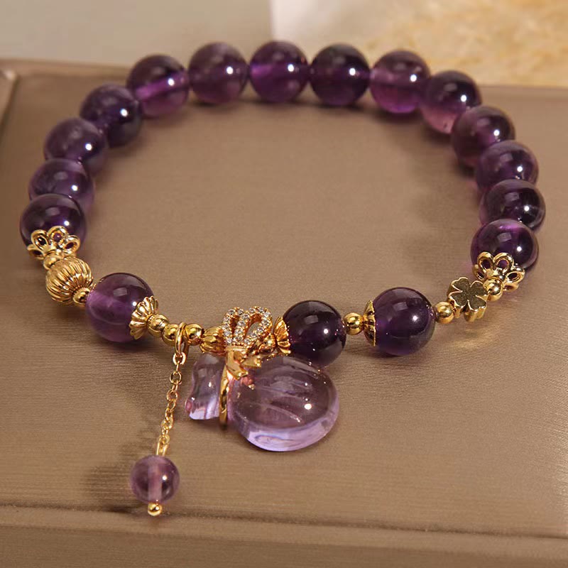 Natürliches Amethyst-Kristallarmband für Heilung und Gleichgewicht