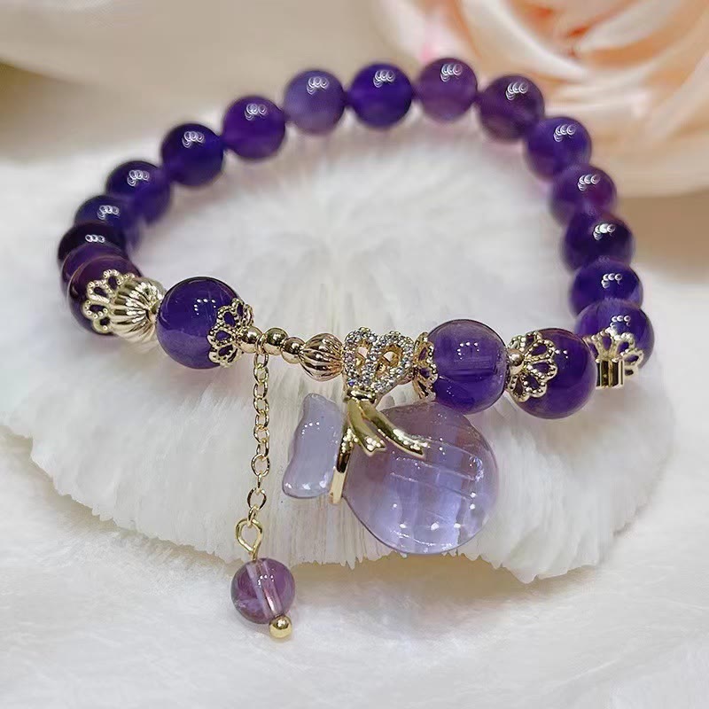 Natürliches Amethyst-Kristallarmband für Heilung und Gleichgewicht