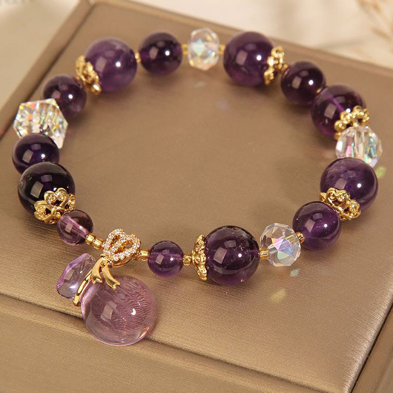 Natürliches Amethyst-Kristallarmband für Heilung und Gleichgewicht