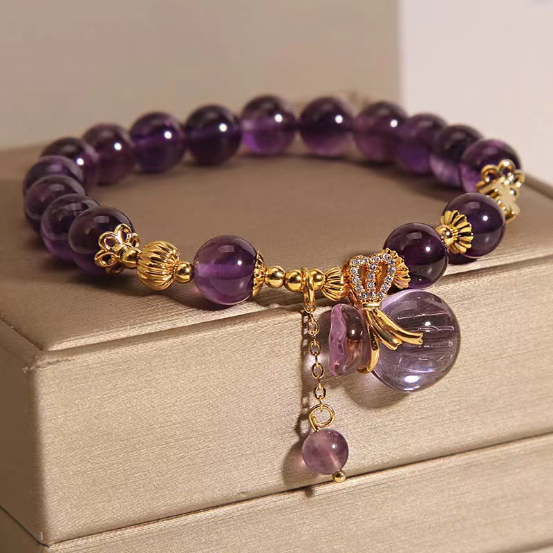 Natürliches Amethyst-Kristallarmband für Heilung und Gleichgewicht