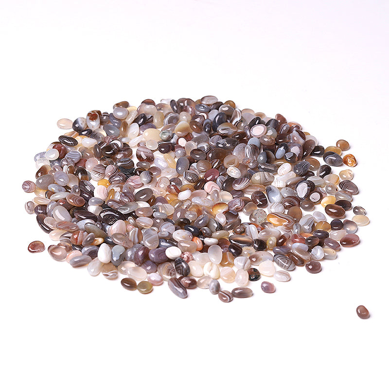 Natural Banded Agate Chips 5-9mm Tumbled Stones for Decoration