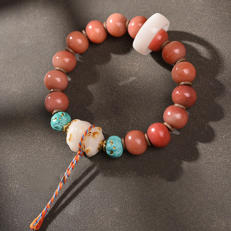 Natürliches Kamelknochen-Armband für spirituellen Schutz, 15–16 cm