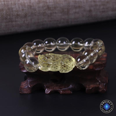 Natürliches Citrin-Pi-Xiu-Armband für Reichtum und Wohlstand