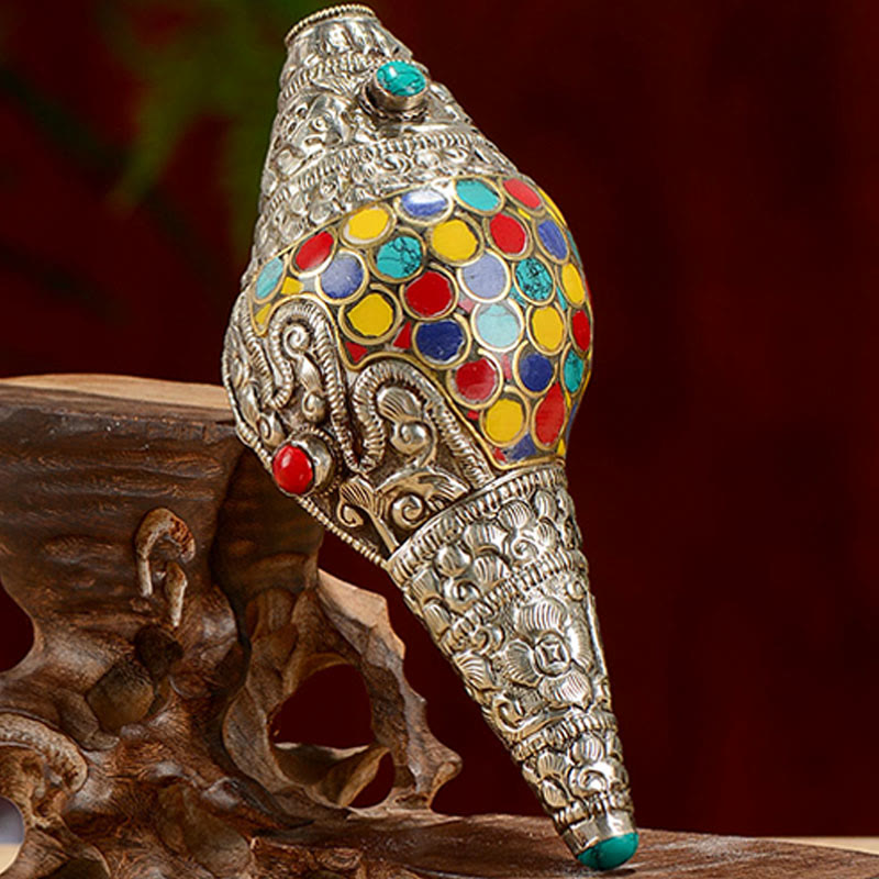 Natürliche bunte Shankha-Muschelmuschel-Dekoration für Zen-Dekor