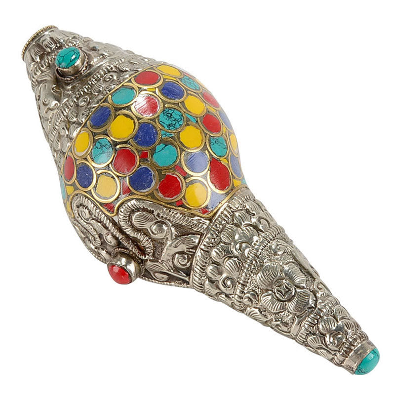 Natürliche bunte Shankha-Muschelmuschel-Dekoration für Zen-Dekor