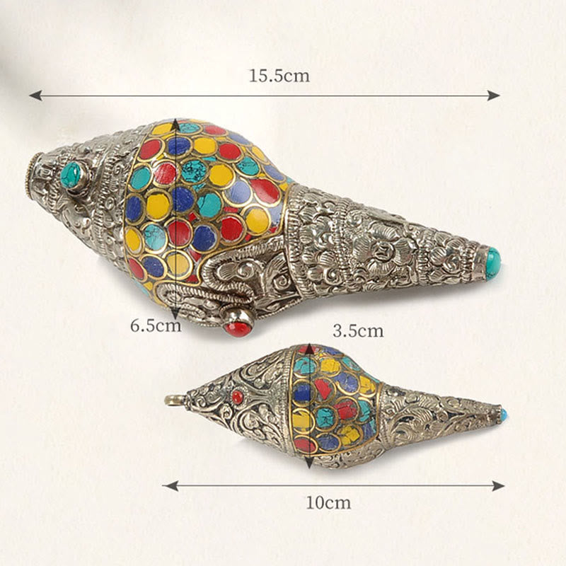 Natürliche bunte Shankha-Muschelmuschel-Dekoration für Zen-Dekor