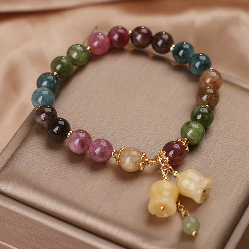 Natürliches buntes Turmalin-Armband für spirituelle Liebe