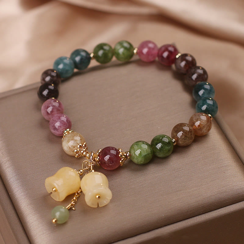 Natürliches buntes Turmalin-Armband für spirituelle Liebe