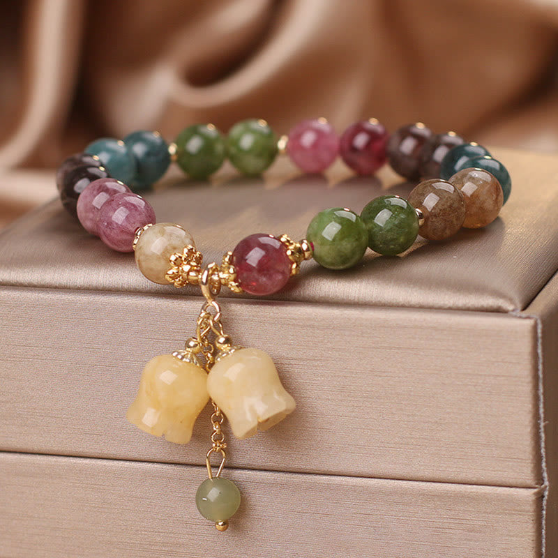 Natürliches buntes Turmalin-Armband für spirituelle Liebe