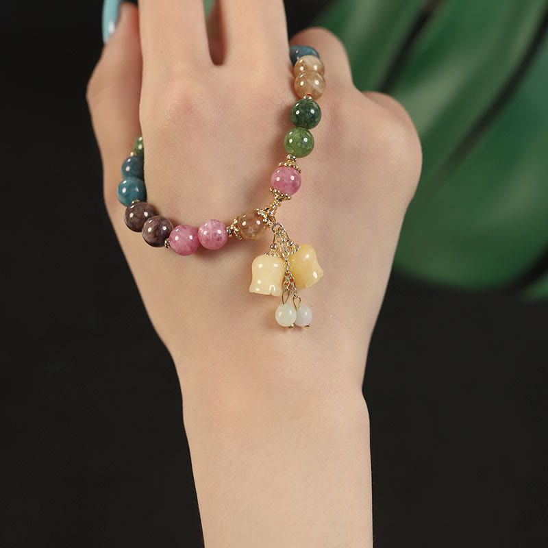 Natürliches buntes Turmalin-Armband für spirituelle Liebe