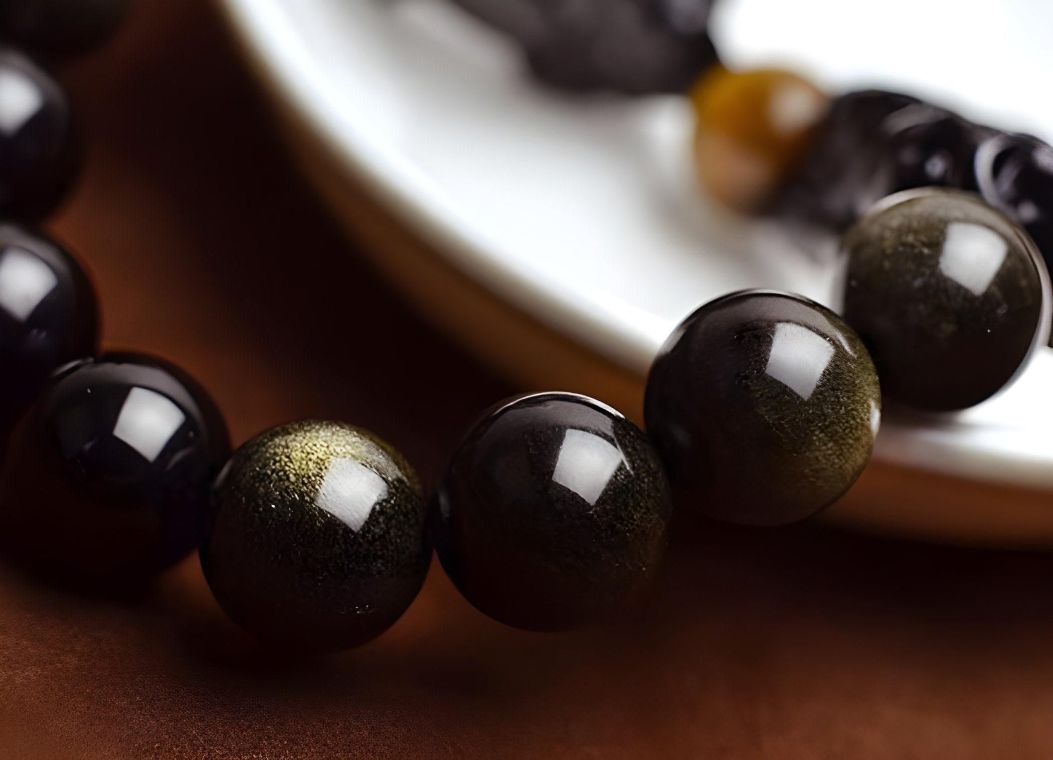 Natürliches goldenes Obsidian Pi Xiu Armband