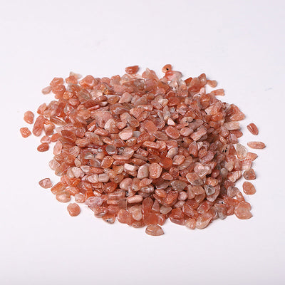 Natürliche goldene Erdbeerquarz-Chips, 5–9 mm, Heilkristalle