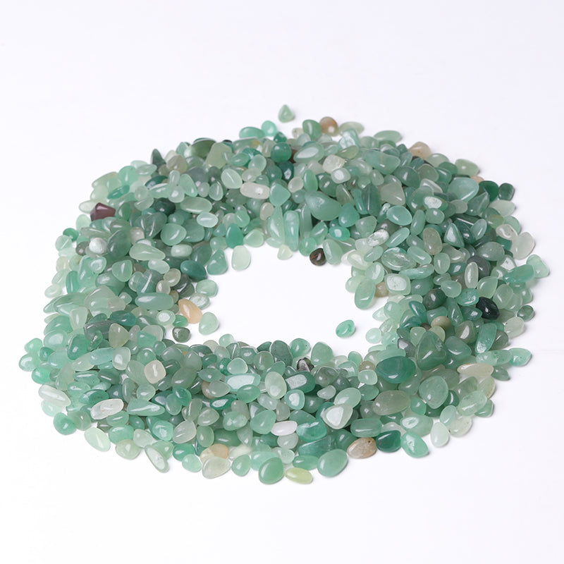 Natürlicher grüner Aventurin, Trommelsteine, 5–9 mm, Heilsteine