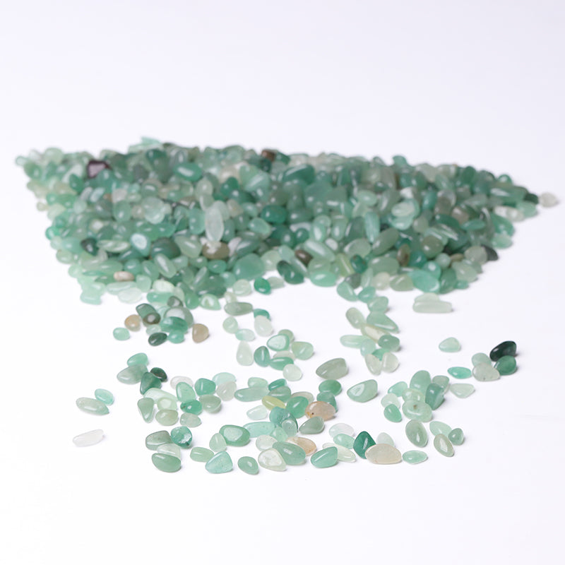 Natürlicher grüner Aventurin, Trommelsteine, 5–9 mm, Heilsteine