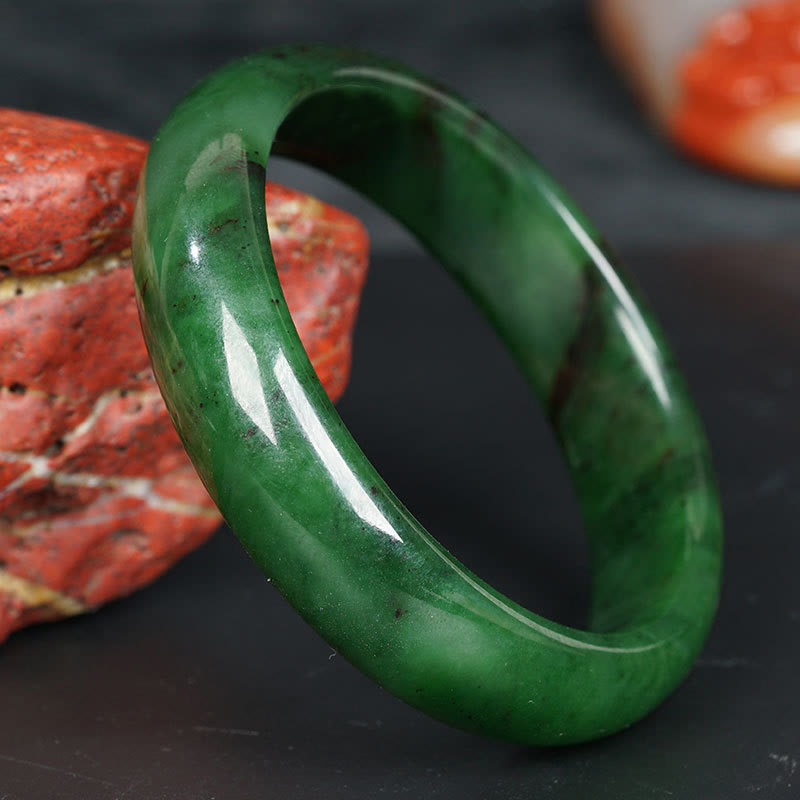 Natürliches Hetian Cyan Jade Armband für Erfolg &amp; Glück 56mm