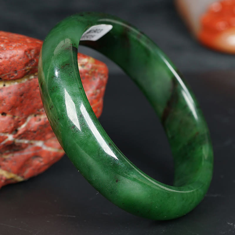 Natürliches Hetian Cyan Jade Armband für Erfolg &amp; Glück 56mm