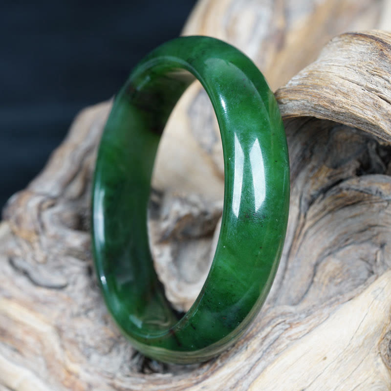 Natürliches Hetian Cyan Jade Armband für Erfolg &amp; Glück 56mm