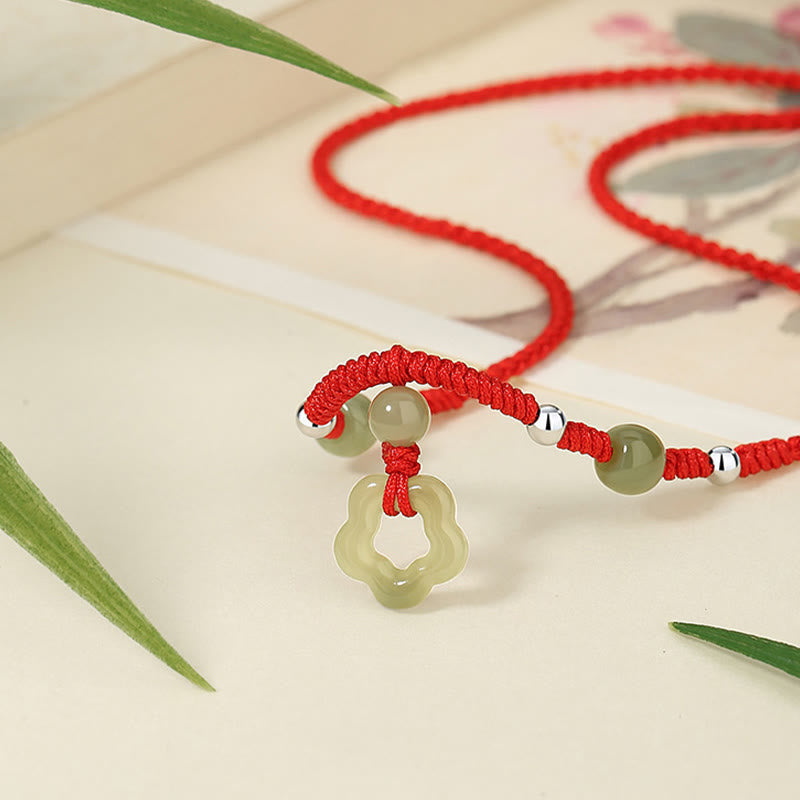 Natürliches Hetian Cyan Jade Halskette &amp; Armband Set für Glück