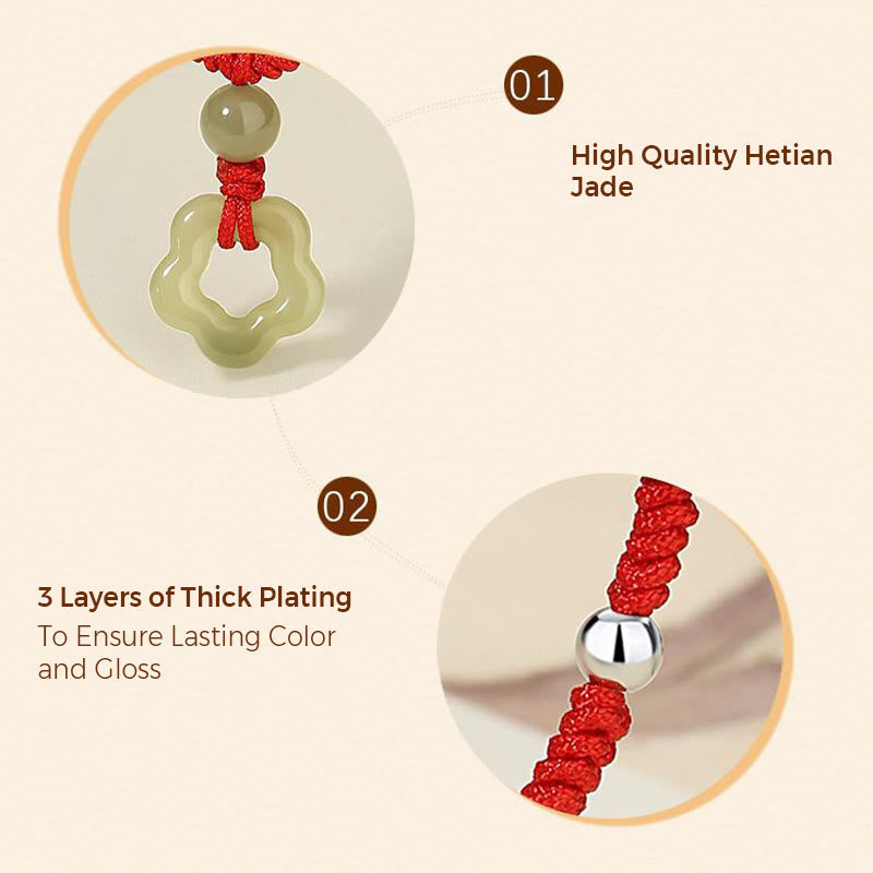Natürliches Hetian Cyan Jade Halskette &amp; Armband Set für Glück