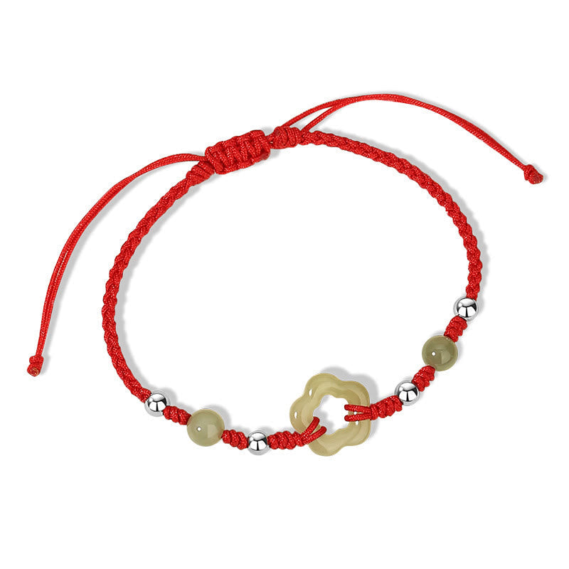 Natürliches Hetian Cyan Jade Halskette &amp; Armband Set für Glück