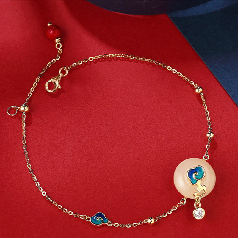 Natürliches Hetian Jade Glücksverheißendes Wolkenarmband