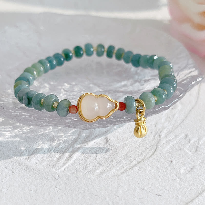 Natürliches Hetian-Jade-Wohlstandsarmband mit PiXiu-Anhänger