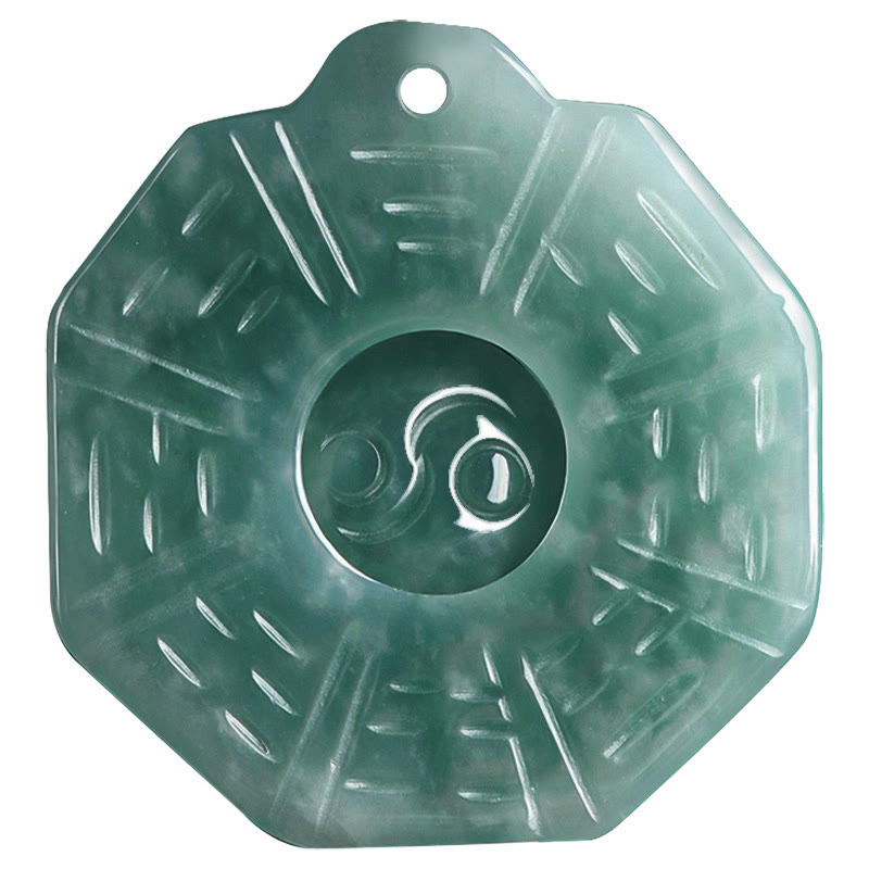 Natürliche Jade Feng Shui Bagua Yin Yang Wohlstand Halskette