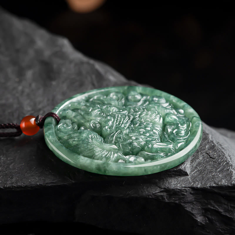 Natürliche Jade Kirin Fülle Halskette | Wohlstand &amp; Glück