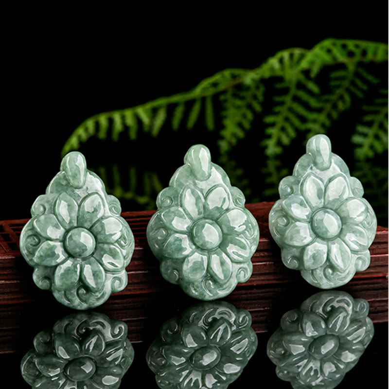 Halskette mit natürlichem Jade-Glücksanhänger | Wohlstand und Fülle