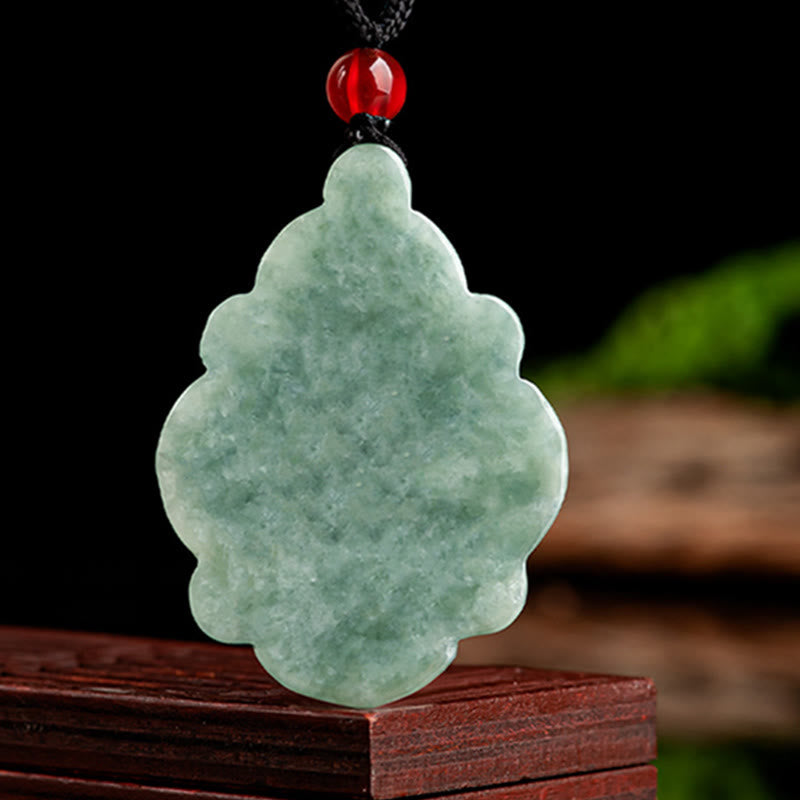 Halskette mit natürlichem Jade-Glücksanhänger | Wohlstand und Fülle