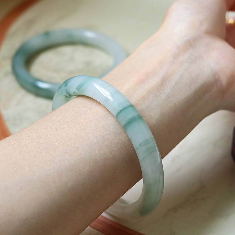 Armreif aus natürlicher Jade für Glück und Wohlstand, 56 mm