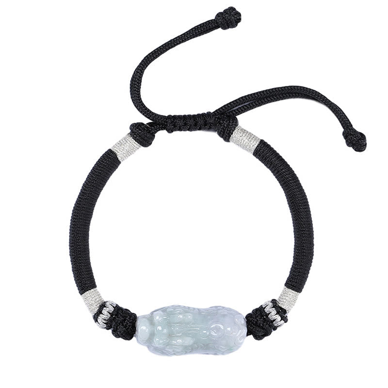 Natürliches Jade-PiXiu-Armband für Glück und Wohlstand, 14–26 cm