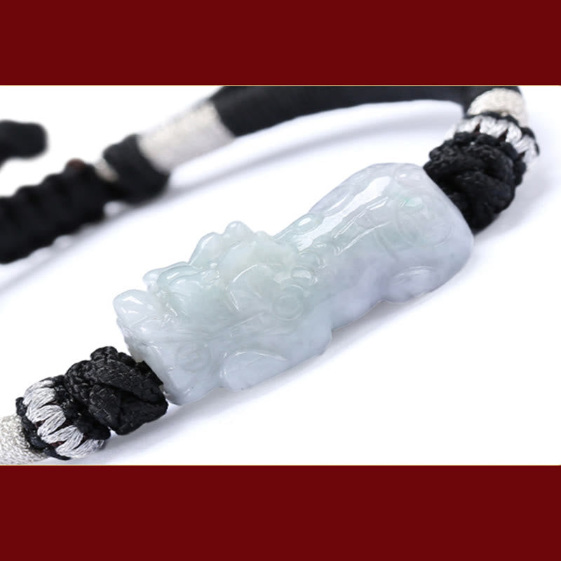 Natürliches Jade-PiXiu-Armband für Glück und Wohlstand, 14–26 cm
