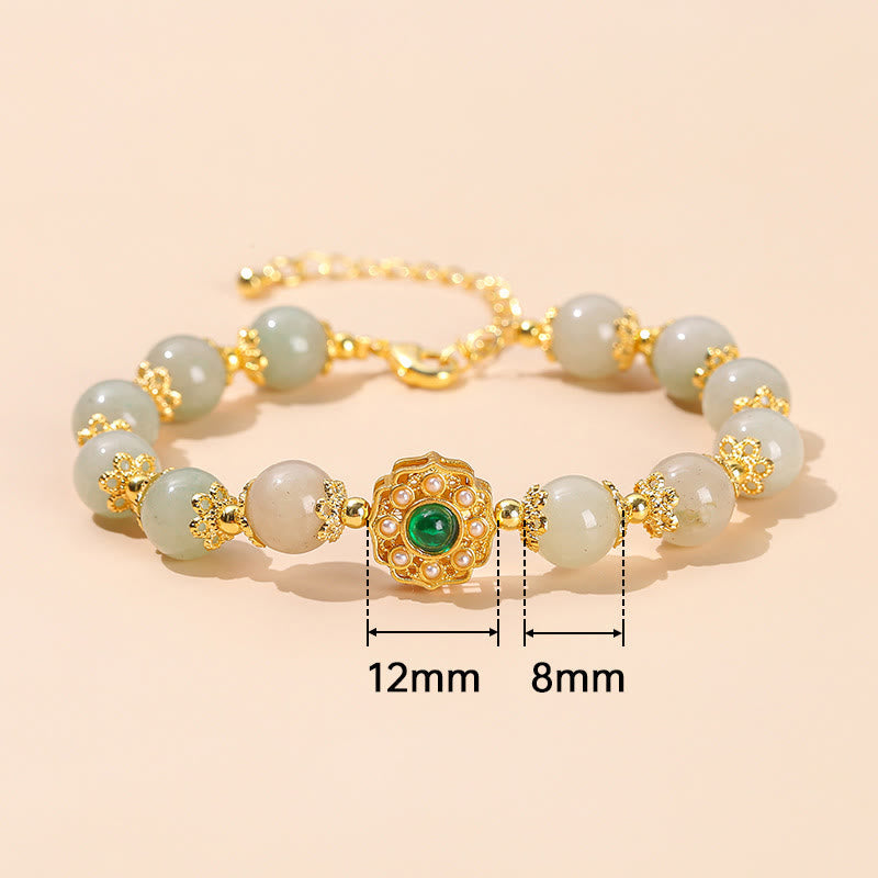 Natürliches Jade-Wohlstandsarmband für Überfluss und Glück