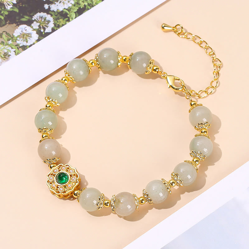 Natürliches Jade-Wohlstandsarmband für Überfluss und Glück