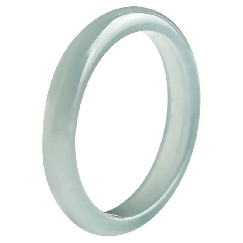 Natürlicher Jade-Glücksring 18 mm rund/quadratisch | Heilende Klänge