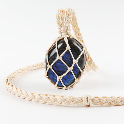 Natürlicher Labradorit-Anhänger 3,3 x 4,3 cm zum Schutz