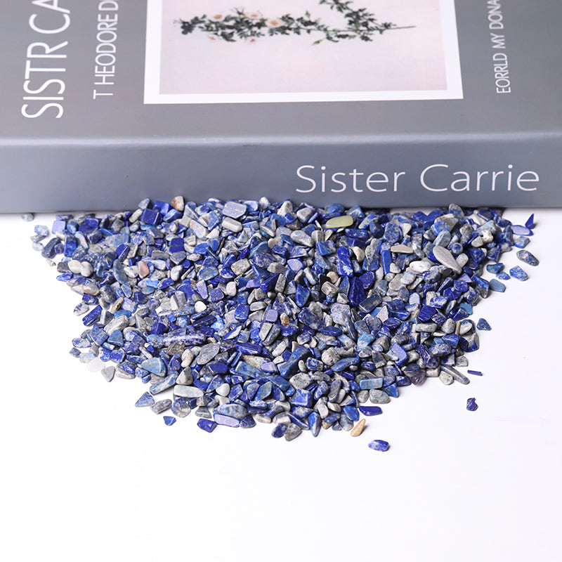 Natürliche Lapislazuli-Trommelsplitter, 5–9 mm, zur Heilung