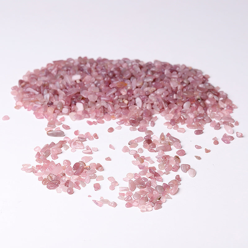 Natural Madagascar Rose Quartz Chips 5-9mm Raw Crystals