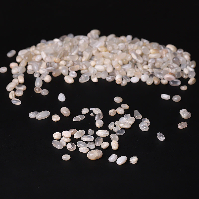 Natürliche Mondsteinsplitter, 5–9 mm, Trommelsteine ​​zur Heilung