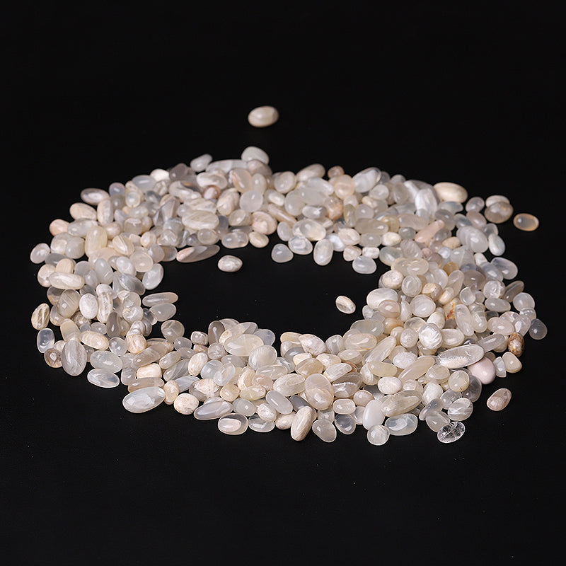 Natürliche Mondsteinsplitter, 5–9 mm, Trommelsteine ​​zur Heilung