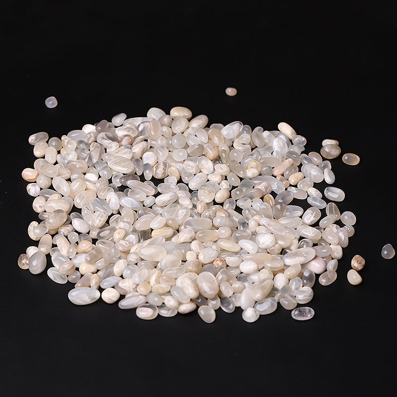 Natürliche Mondsteinsplitter, 5–9 mm, Trommelsteine ​​zur Heilung