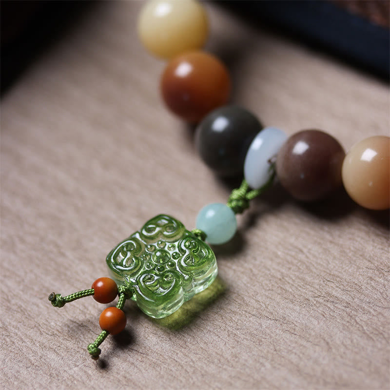 Natürliches mehrfarbiges Bodhi-Samen-Spirituelles Armband für den Frieden