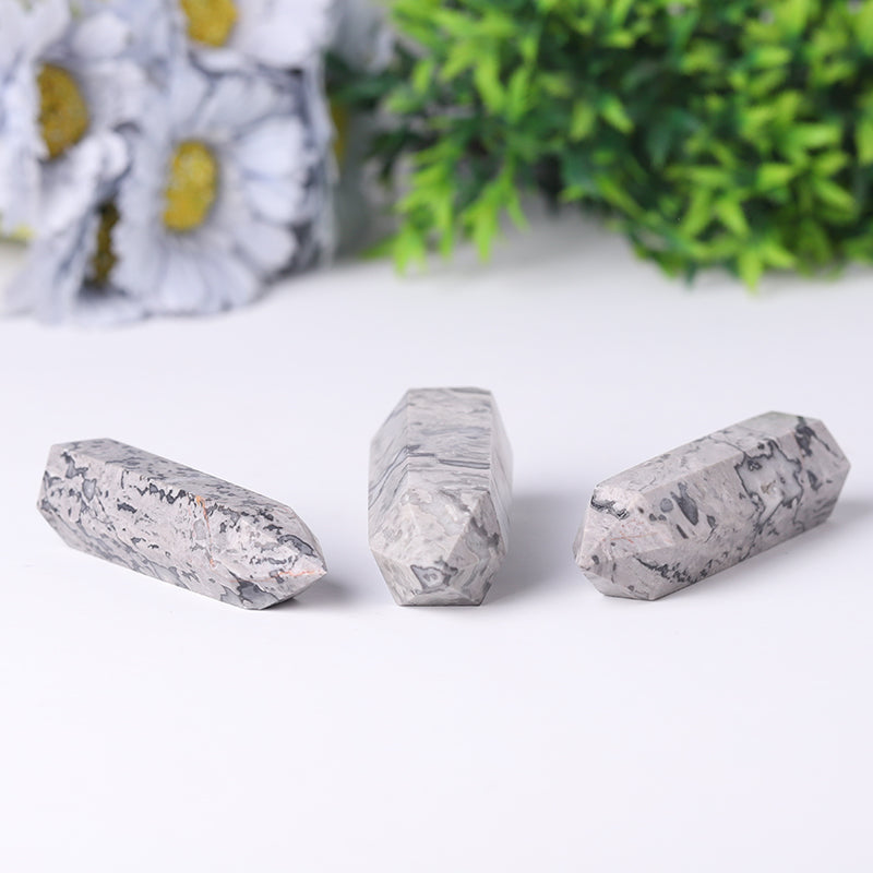 Natural Picasso Jasper Crystal Obelisk 2.4-4.5 inch Tower