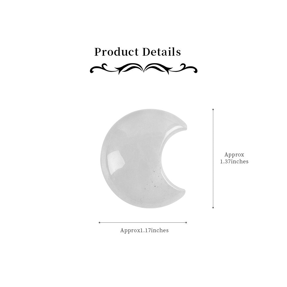Natural Rose Quartz Moon-Shaped Palm Stone for Healing
