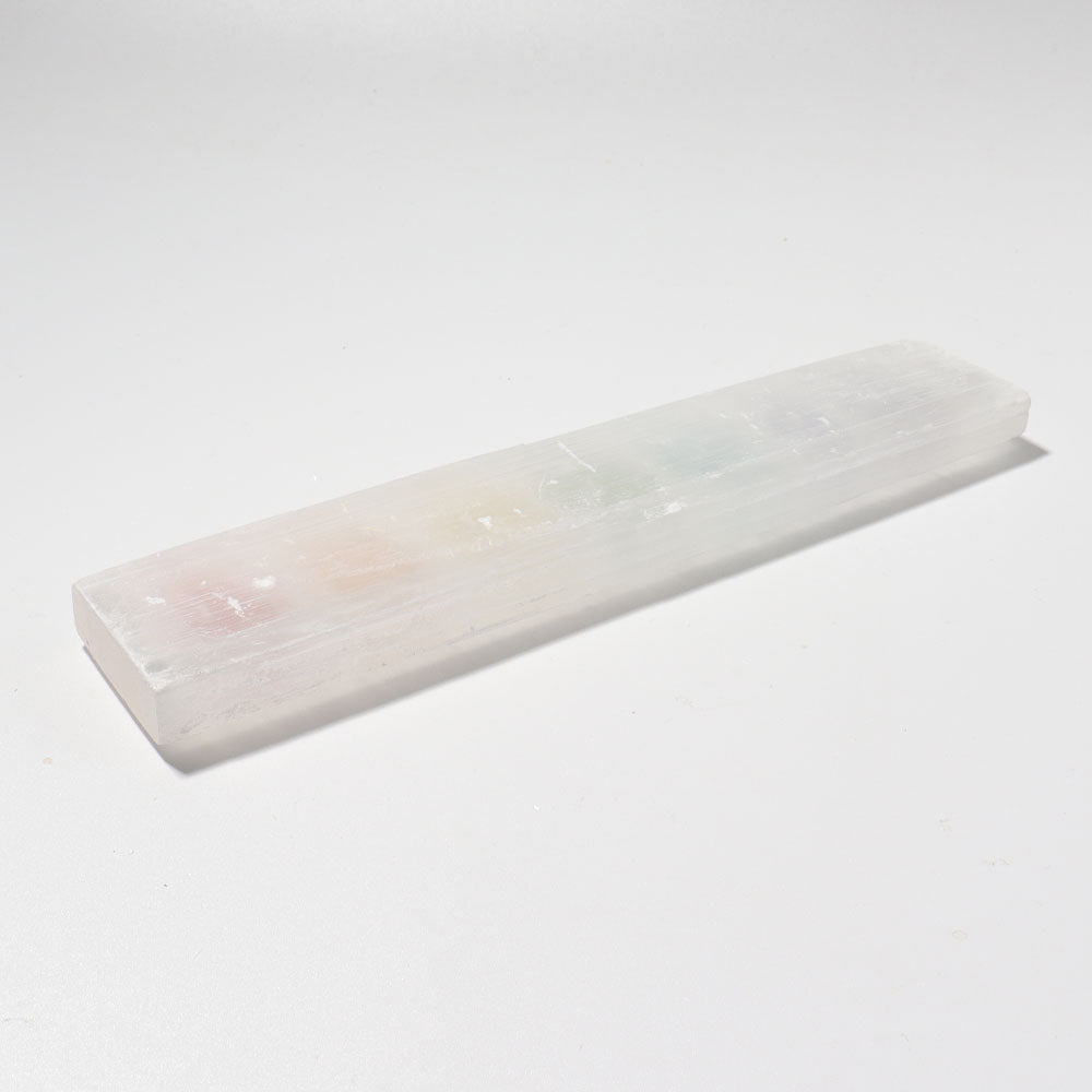 Natural Selenite 7 Chakra Crystal Wand for Energy Healing