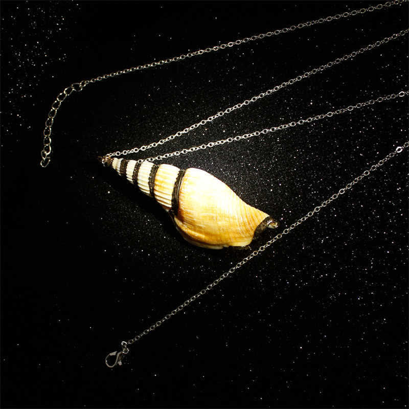 Natürliche Shankha-Muschelschale, spirituelle Glückskette